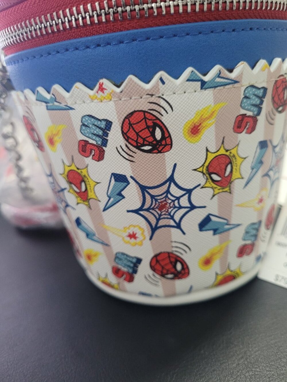 Marvel Spiderman Crossbody Cupcake Bag Zip Cherry Mini Danielle Nicole Brand New - Picture 5 of 9